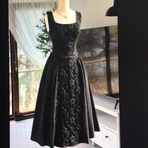 Elegant Black Floral Dress